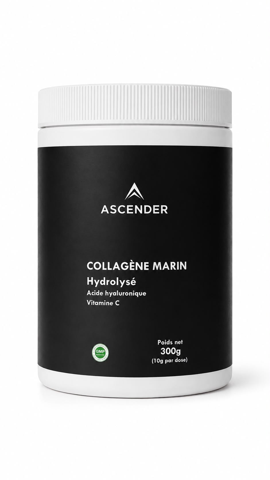 Ascender Collagène Marin Hydrolysé + Vitamine C & Acide Hyaluronique 300 g